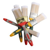 3 pcs Paint brush set  With Rubber Plastic handle PET flament synthetic